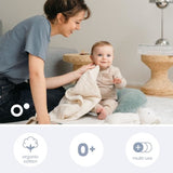 Lot de 3 langes - DOOMOO - Gaze de coton biologique - Certifié oeko-Tex - Beige