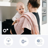 Lot de 3 langes - DOOMOO - Gaze de coton biologique - Certifié oeko-Tex - Rose