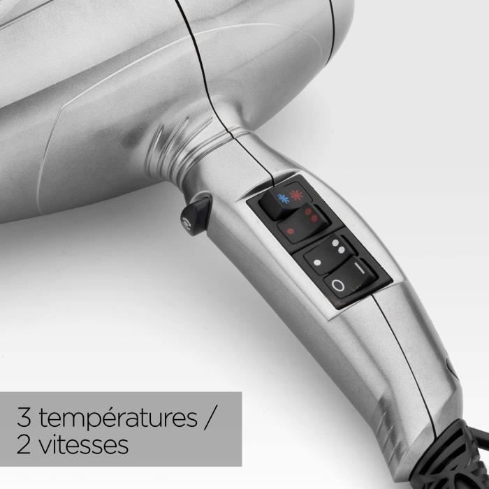 Seche-cheveux  - BaByliss - 6000E Pro Digital 2200 - Technologie Ionique et CÈramique - FabriquÈ en Italie