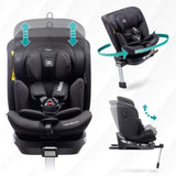 Siege auto - BABYAUTO - AITANA GREY ANTHRACITE - De la naissance a 12 ans - 0-36 kg - I-Size - ISOFIX - Pivotant 360° - ECE R129