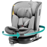 Siege auto - BABYAUTO - AITANA GREY ANTHRACITE - De la naissance a 12 ans - 0-36 kg - I-Size - ISOFIX - Pivotant 360° - ECE R129