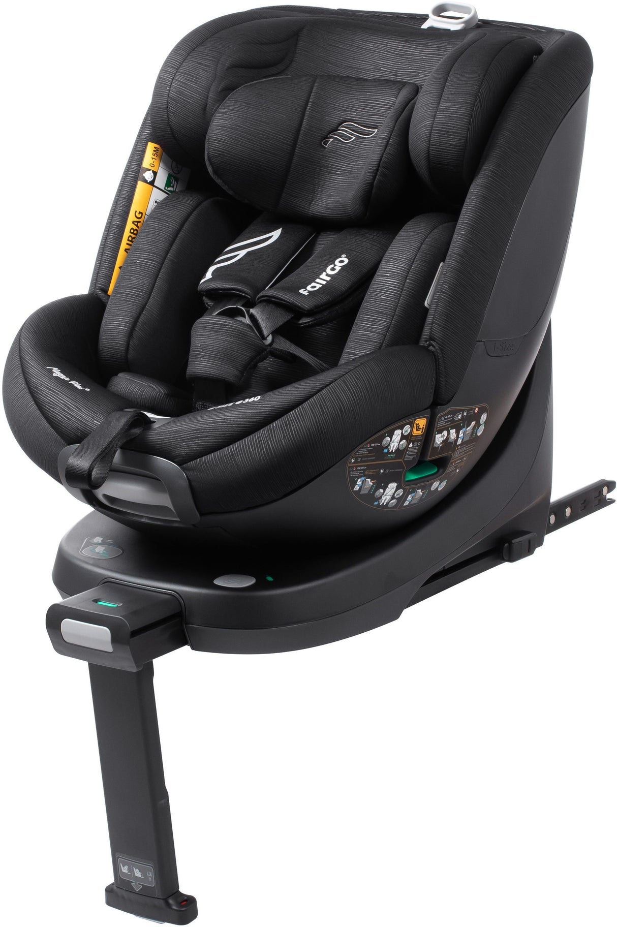 Siege auto - BABYAUTO - Magna Plus - Groupe 0/1/2/3 - I-Size - 40/125 cm - Isofix - Pivotant 360° - Inclinable - Noir