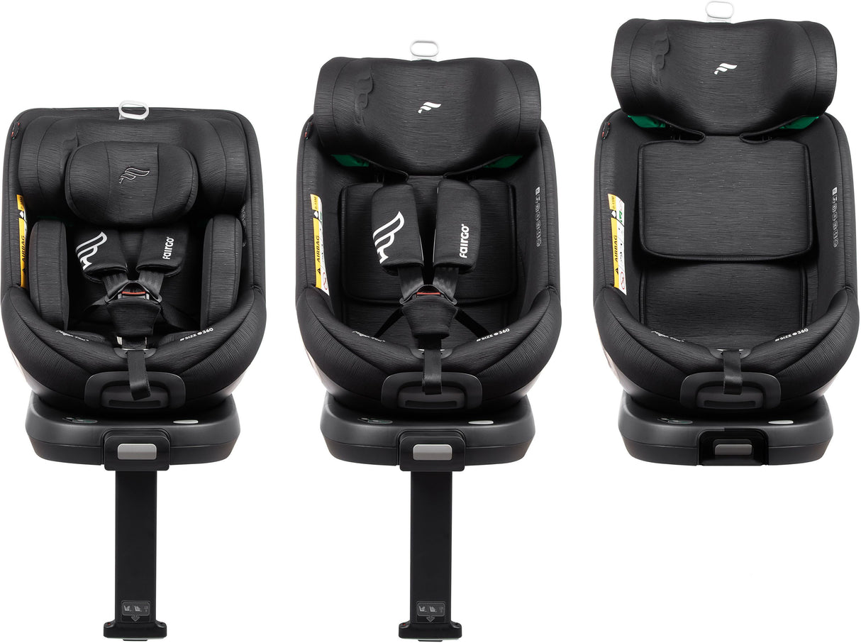 Siege auto - BABYAUTO - Magna Plus - Groupe 0/1/2/3 - I-Size - 40/125 cm - Isofix - Pivotant 360° - Inclinable - Noir