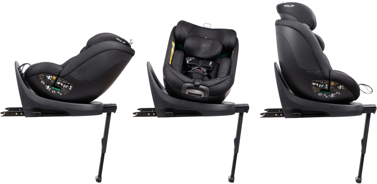 Siege auto - BABYAUTO - Magna Plus - Groupe 0/1/2/3 - I-Size - 40/125 cm - Isofix - Pivotant 360° - Inclinable - Noir