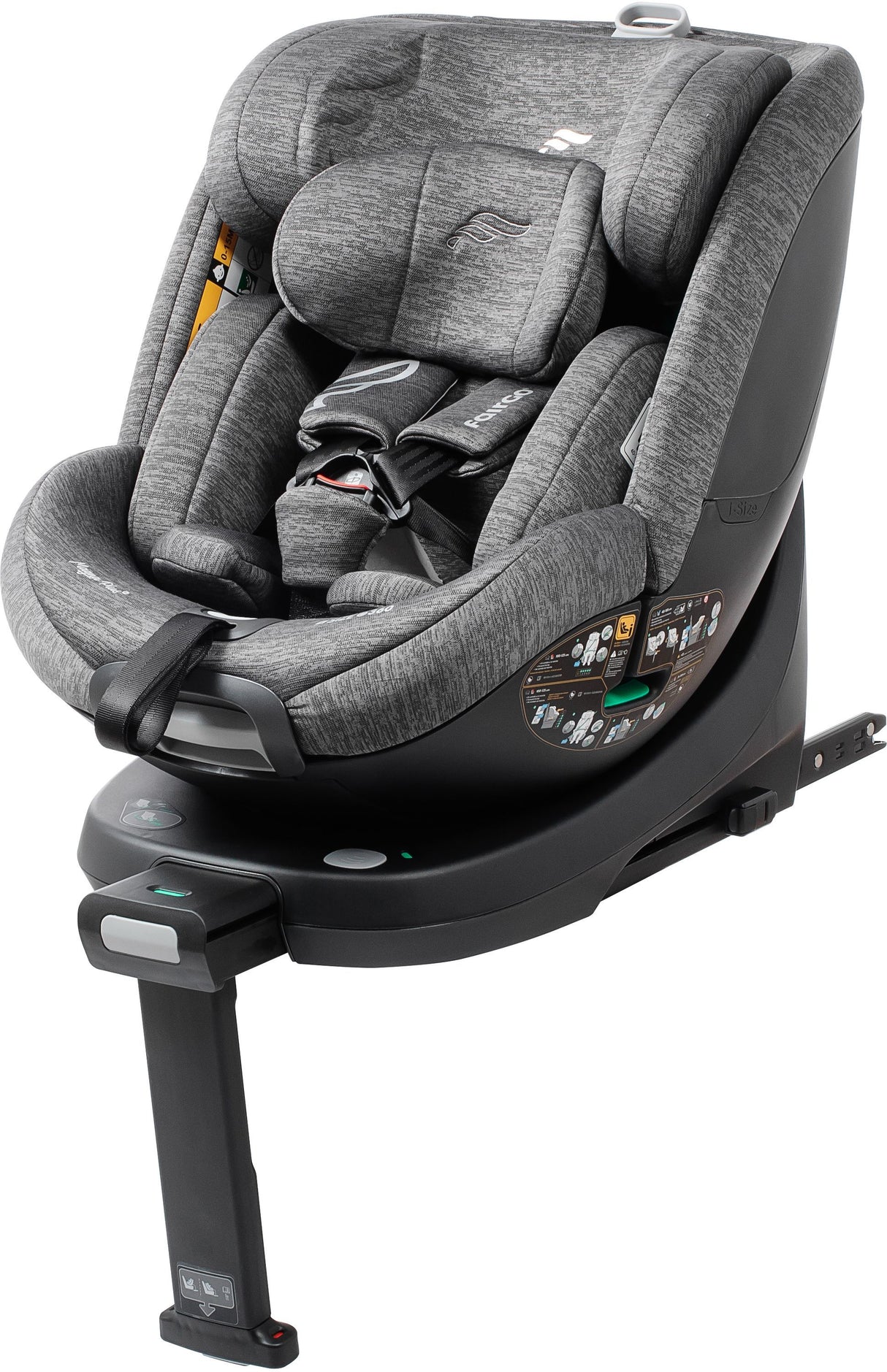 Siege auto - BABYAUTO - Magna Plus - Groupe 0/1/2/3 - I-Size - 40/125 cm - Isofix - Pivotant 360° - Inclinable - Gris