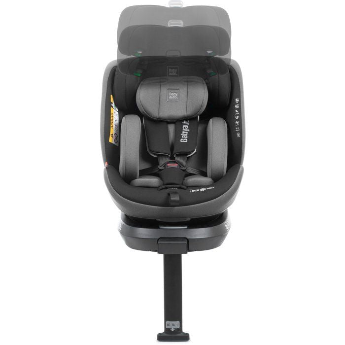 Siege auto - BABYAUTO - CORE - Groupe 0/1/2/3 - 40/150 cm - I-Size - Isofix - Pivotant - Inclinable - Réducteur - Anthracite