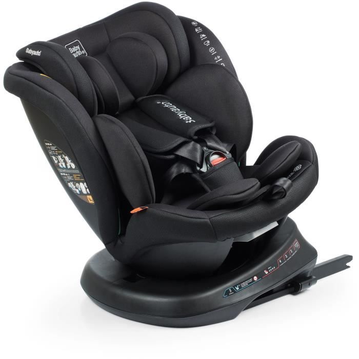 Siege auto - BABYAUTO - RODIA - Groupe 0/1/2/3 - 40 / 150 cm - I-Size Plus - Isofix - Pivotant - Inclinable - Réducteur - Noir