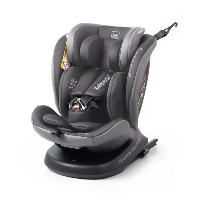 Siege auto - BABYAUTO - RODIA - Groupe 0/1/2/3 - 40 / 150 cm - I-Size Plus - Isofix - Pivotant - Inclinable - Réducteur - Gris