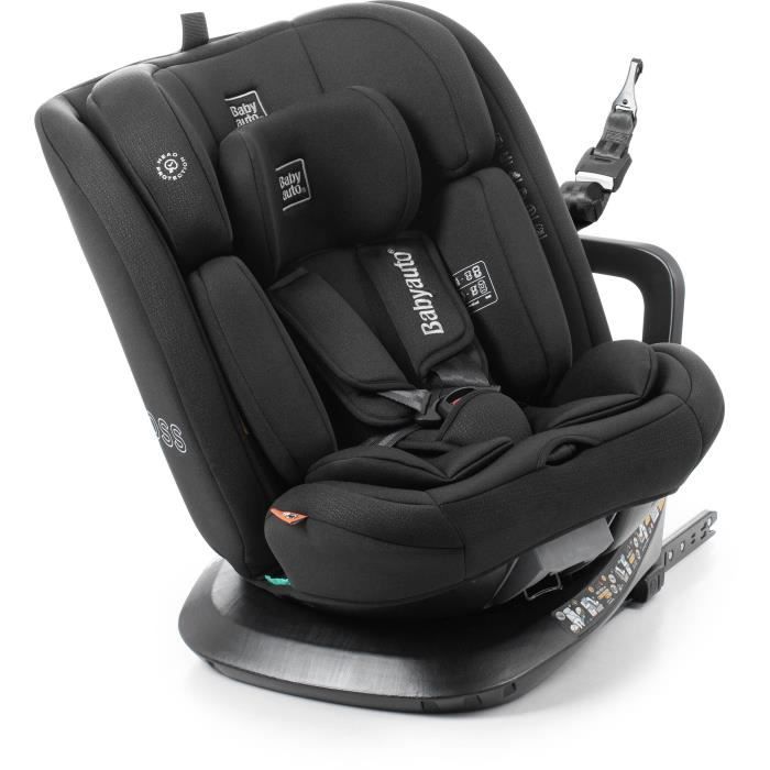 Siege auto - BABYAUTO - ACROSS - Groupe 0/1/2/3 - 40 / 150 cm - I-Size - Isofix - Pivotant - Inclinable - Réducteur - Noir