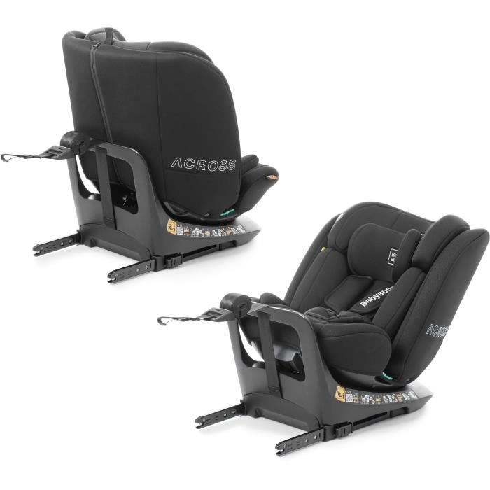 Siege auto - BABYAUTO - ACROSS - Groupe 0/1/2/3 - 40 / 150 cm - I-Size - Isofix - Pivotant - Inclinable - Réducteur - Noir