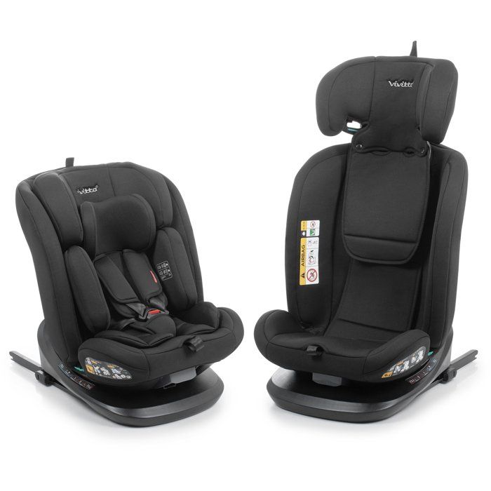 Siege auto - BABYAUTO - ZAFIRO - Groupe 0/1/2/3 - 40/150 cm - I-Size - Pivotant - Inclinable - Avec réducteur - Noir