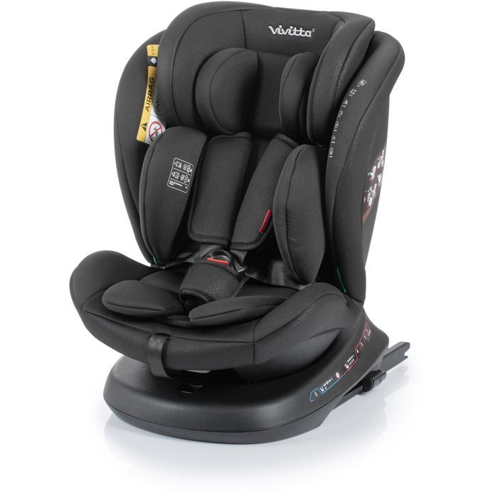 Siege auto - BABYAUTO - Sigma IFix Vivitta - Groupe 0/1/2/3 - 40/150 cm - Isofix + Top tether - Pivotant 360° - Inclinable - Noir