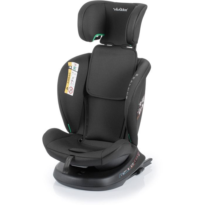 Siege auto - BABYAUTO - Sigma IFix Vivitta - Groupe 0/1/2/3 - 40/150 cm - Isofix + Top tether - Pivotant 360° - Inclinable - Noir