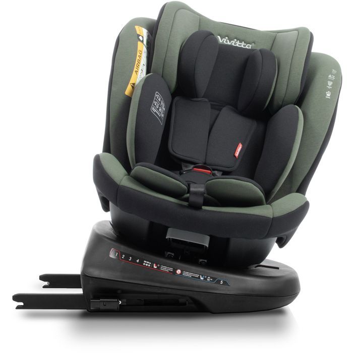 Siege auto - BABYAUTO - Sigma IFix Vivitta - Groupe 0/1/2/3 - 40/150 cm - Isofix + Top tether - Pivotant 360° - Inclinable - Vert