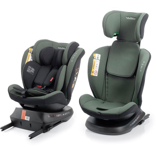 Siege auto - BABYAUTO - Sigma IFix Vivitta - Groupe 0/1/2/3 - 40/150 cm - Isofix + Top tether - Pivotant 360° - Inclinable - Vert