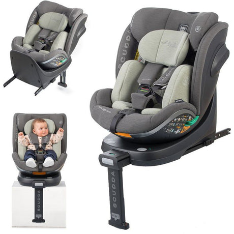 Siege auto - BABYAUTO - SCUDDA - Groupe 0/1/2/3 - 40/150 cm - I-Size - Pivotant - Inclinable - Réducteur - Jambe de force - Olive