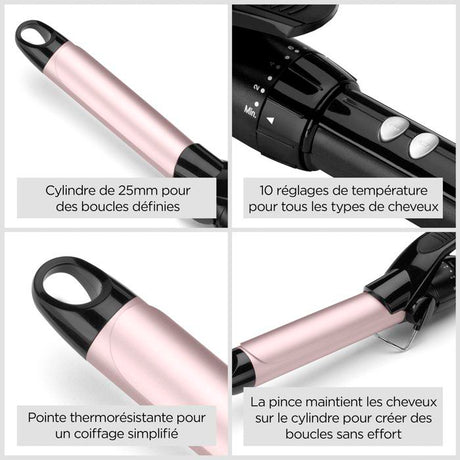 Boucleur - BaByliss - C325E Curling Tong - 25 mm - Pour des Boucles Rapides et Rebondies