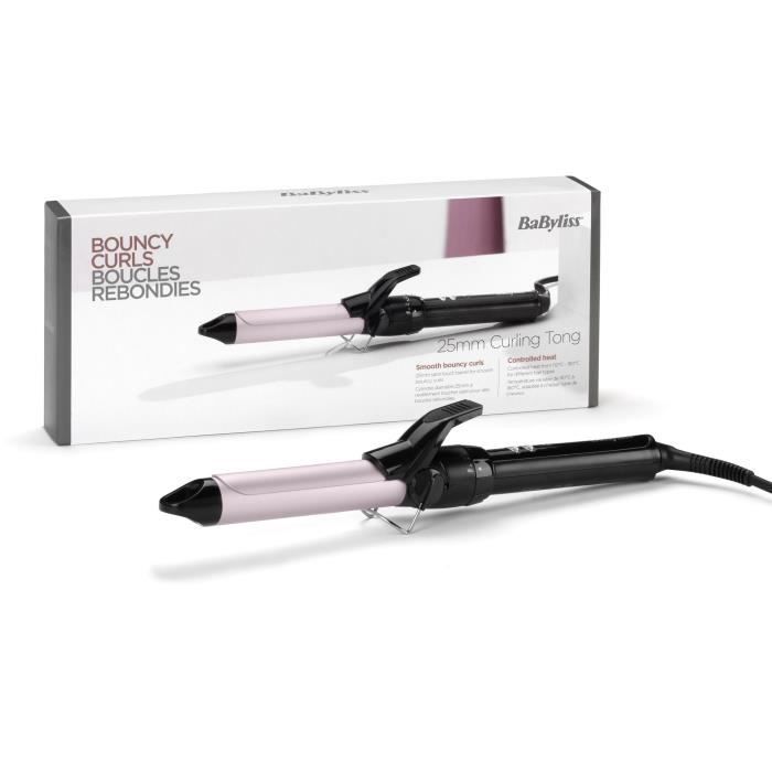 Boucleur - BaByliss - C325E Curling Tong - 25 mm - Pour des Boucles Rapides et Rebondies