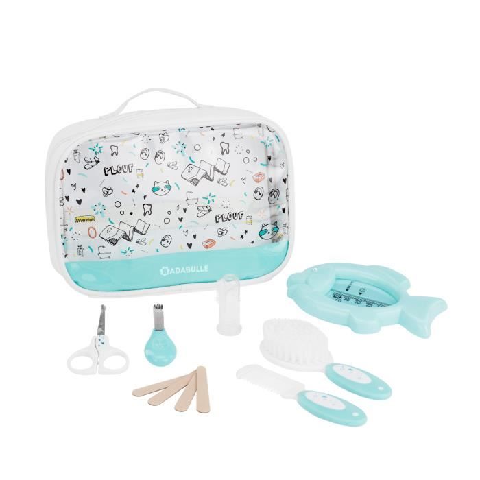 BADABULLE Trousse de soin PLOUF, 7 accessoires pour bébé