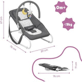 Badabulle Transat Bébé - Easy Moonlight - Pliable - Position Fixe ou Balancelle - Arche de Jeux  - Déhoussable - Garantie a vie