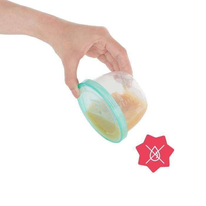 Badabulle Lot de 12 badabowls - BoÓtes de conservation graduÈs 250ml - Surface rÈinscriptible