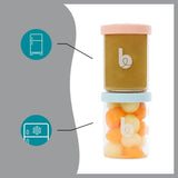 Babymoov ISY BOWLS 6 Pots de conservation en Verre Borosilicate - Gradués 250ml