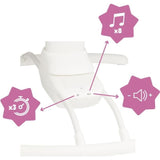 Badabulle Balancelle Bébé Electrique Latérale - 3 Vitesses de Balancement - 8 Berçeuses - Arche de jeux - Garantie a vie, Lichen