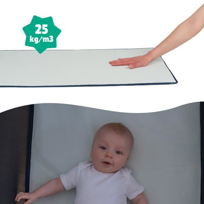 Badabulle Lit Parapluie Easy Clip - Facile a plier et déplier - Lit Léger et Compact avec Sac de transport inclus - Matelas inclus