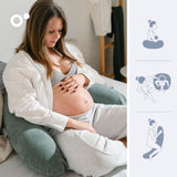 Coussin de grossesse et d'allaitement - DOOMOO - Buddy - Ultra confort - Certifié oeko-Tex - Corduroy Vert