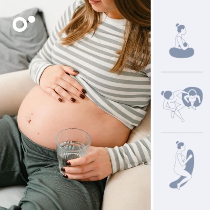 Coussin de grossesse et d'allaitement - DOOMOO - Buddy - Ultra confort - Certifié oeko-Tex - Corduroy Beige