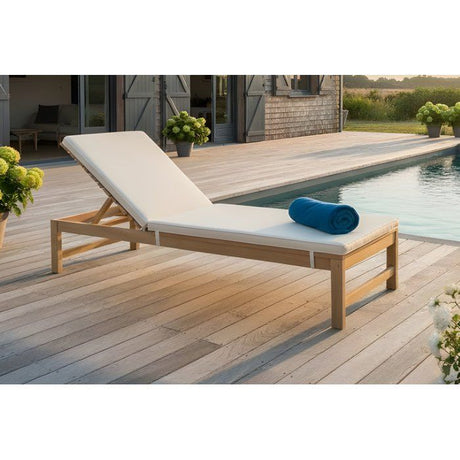 Bain de soleil - Proloisirs - Balito - Châssis en acacia FSC- Coussin déhoussable inclus