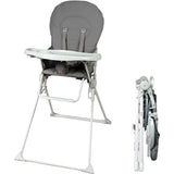 BAMBISOL Chaise haute fixe avec tablette réglable en profondeu grise