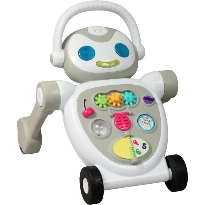 Trotteur marcheur - BAMBISOL - Nono le Robot - De 10 a 36 mois - Parlant - Musical - Jeux électroniques interactifs - Blanc