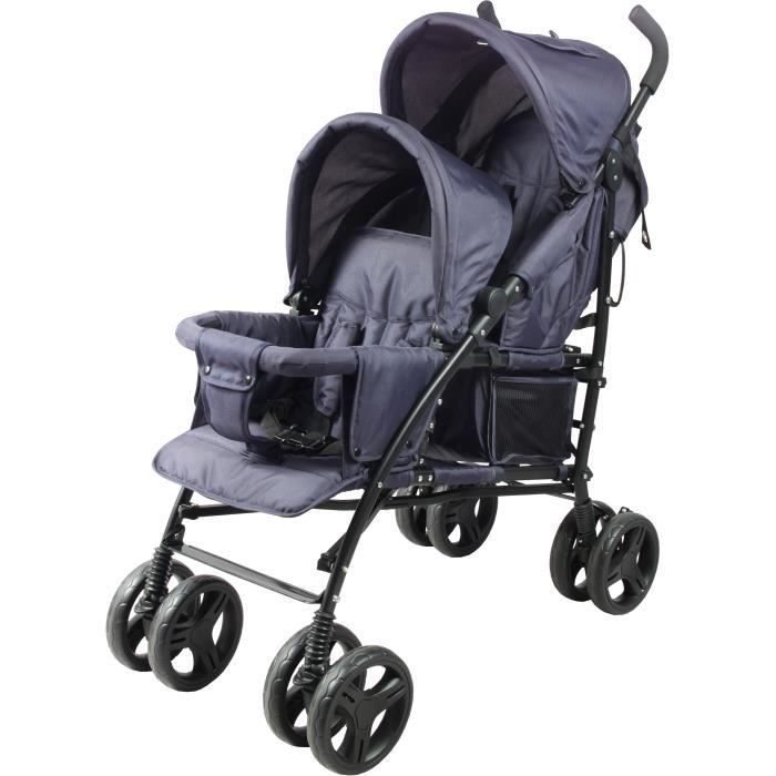 BAMBISOL double stroller - 6-36 months for the front seat (max 15 kg) and 0-36 months (max 15 kg) for the rear seat