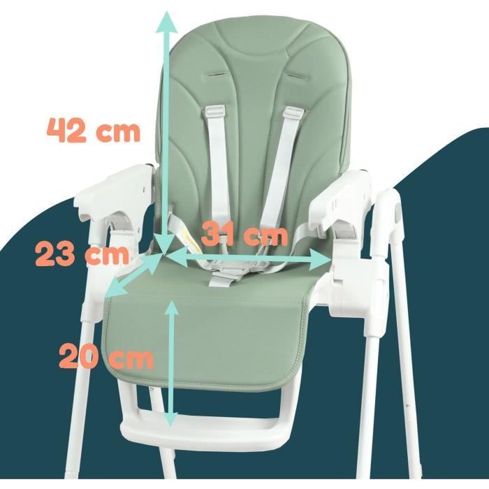 Chaise haute - LOOPING - CH100VT - Multipositions