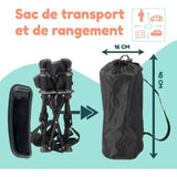 BAMBISOL - Rehausseur BÈbÈ Nomade Evolutif en Chaise Enfant - Tablette Amovible, Pliage Rapide et Compact, Sac de Transport