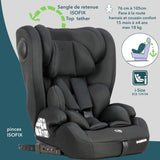 Siege auto évolutif - BAMBISOL - AY575N - Groupe 1/2/3 - I-Size - Isofix - Réducteur - Noir