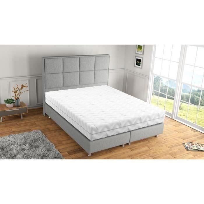 BAMBU- Matelas - 140 x 190 cm - Epaisseur 20 cm - RÈversible - Ressorts ensachÈs