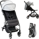 BAMBISOL - Poussette compacte - YUKO - 0 a 36 mois (max 15 kg) - Sangle de portage - 4 roues - Noir
