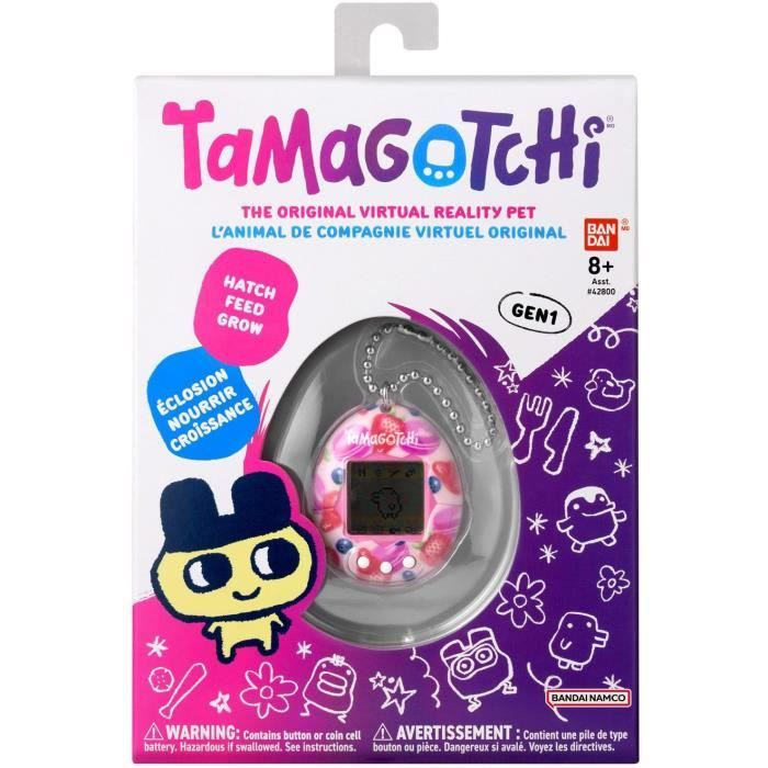 Tamagotchi - BANDAI - Tamagotchi original - Berry Delicious - animal Èlectronique virtuel avec Ècran couleur, 3 boutons et jeux