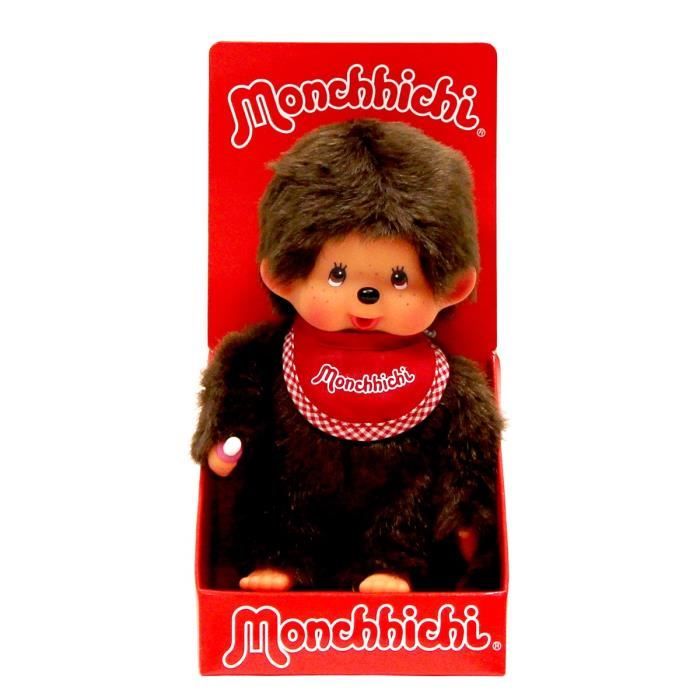 Monchhichi GarÁon Bavoir Rouge 20 cm