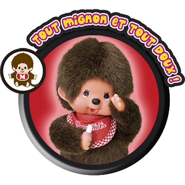 Monchhichi GarÁon Bavoir Rouge 20 cm