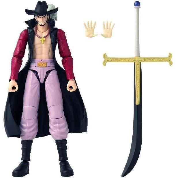 Figurine Anime Heroes articulée -  BANDAI - One Piece - Dracule Mihawk oeil de Faucon - 17 cm