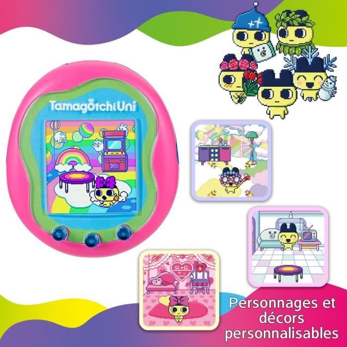 Tamagotchi Uni - Bandai - Modele Rose - Animal de compagnie virtuel connectÈ avec bracelet montre