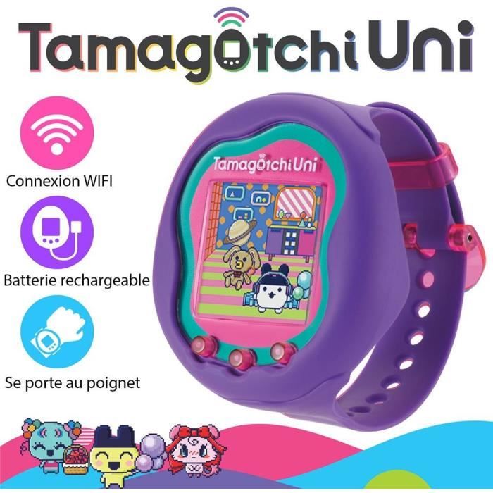 Tamagotchi Uni - Bandai - Modele Violet - Animal de compagnie virtuel connectÈ avec bracelet montre