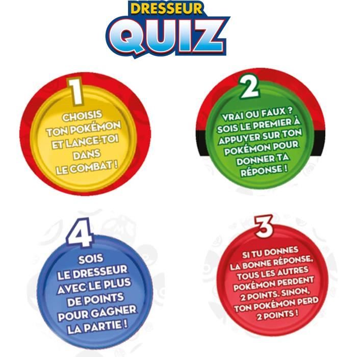 Bandai - PokÈmon - Dresseur Quiz - Quiz connaissances 100% PokÈmon - Jeu Èlectronique interactif - parle franÁais