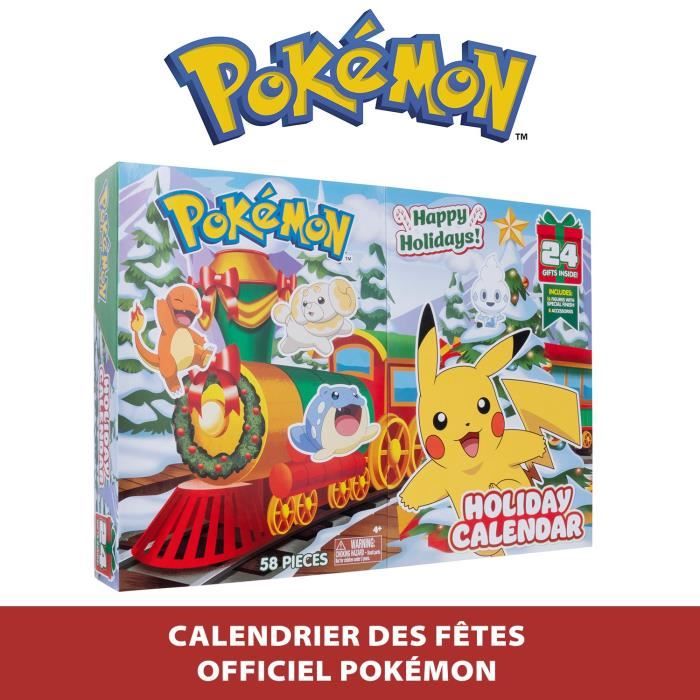 Calendrier de l'Avent PokÈmon - BANDAI - 24 figurines inÈdites - Pour enfant a partir de 4 ans - Figurines alÈatoires