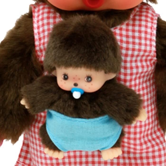 Peluche Monchhichi Maman & BÈbÈ - 20 cm - BANDAI