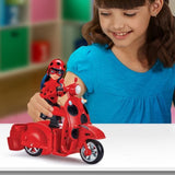 Scooter Miraculous Switch'n go + poupée articulée Ladybug Lucky Charm BANDAI 26 cm - P50668