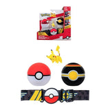 Ceinture Clip 'N' Go BANDAI - PokÈmon - 1 ceinture, 1 PokÈ Ball, 1 Luxury Ball et 1 figurine 5 cm Pikachu